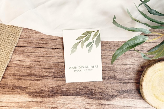 Wedding card mockup