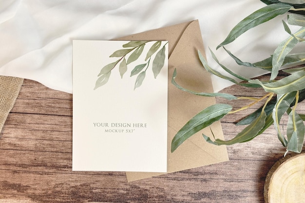 Wedding card mockup