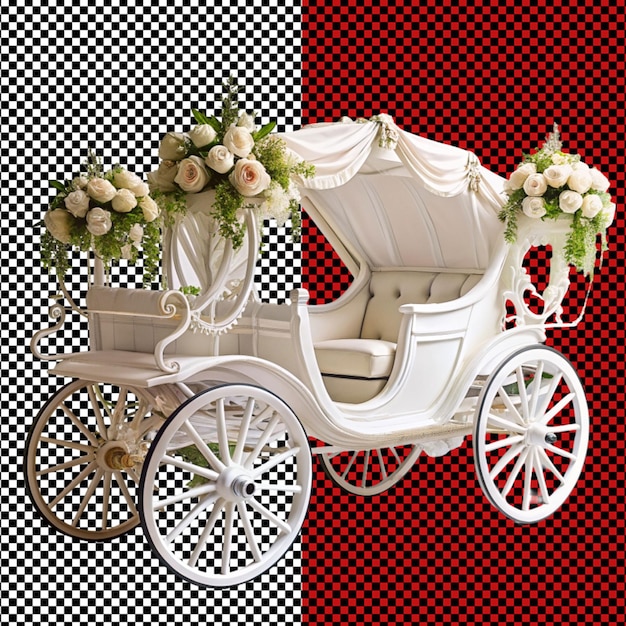 PSD wedding carriage on transparent background