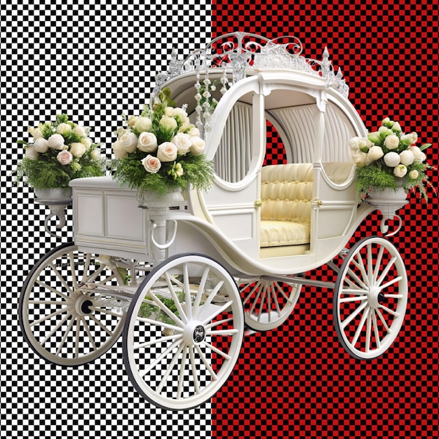 PSD wedding carriage on transparent background