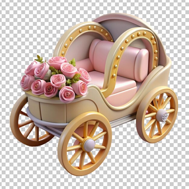 PSD wedding carriage wedding carriage decorated