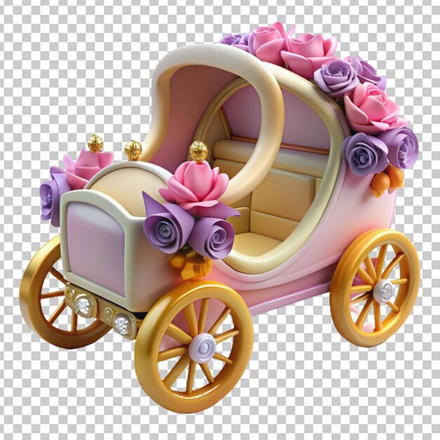 PSD wedding carriage wedding carriage decorated