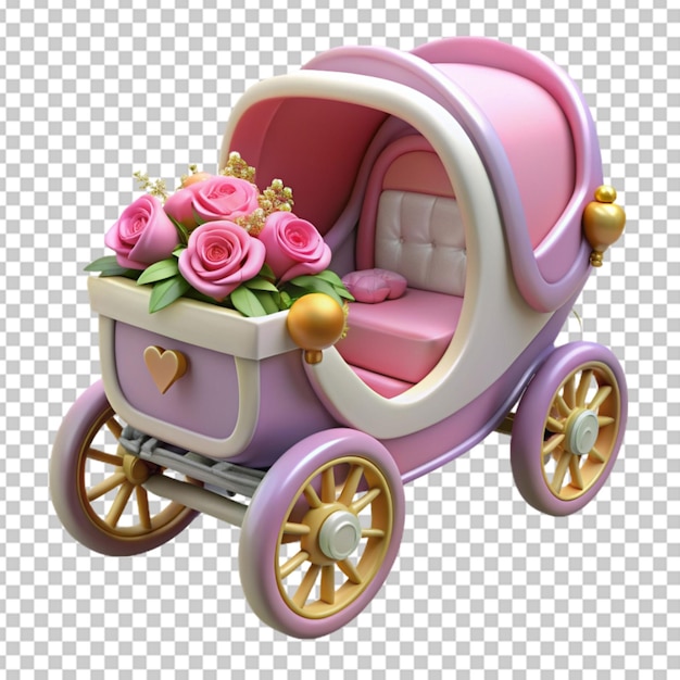 PSD wedding carriage wedding carriage decorated