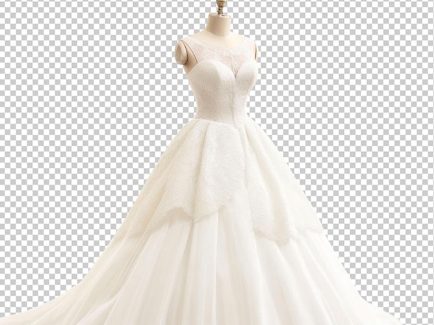 PSD wedding dress on a mannequin