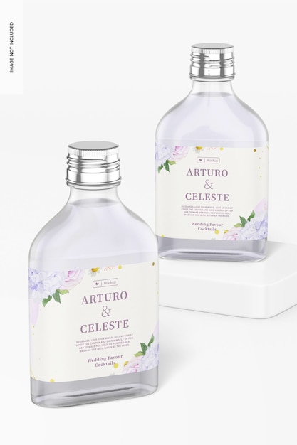 PSD wedding favour cocktails mockup