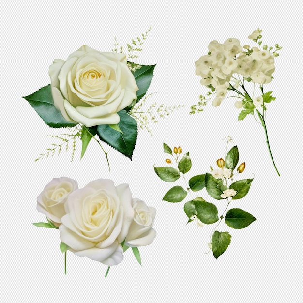 PSD wedding flowers