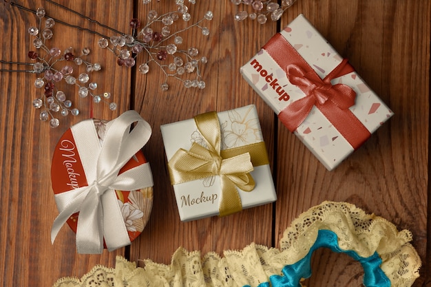 PSD design mockup regalo di nozze