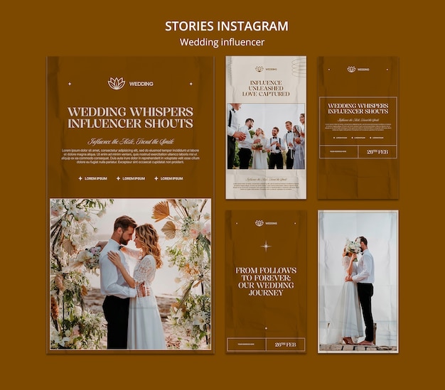 PSD progettazione del modello dell'influencer del matrimonio