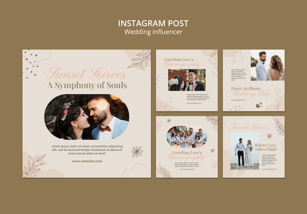 Wedding influencer template design