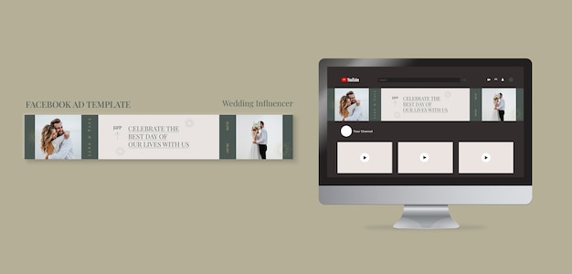 PSD wedding influencer template design