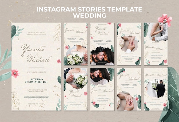 Wedding instagram stories