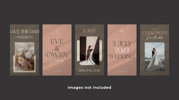 PSD wedding instagram stories