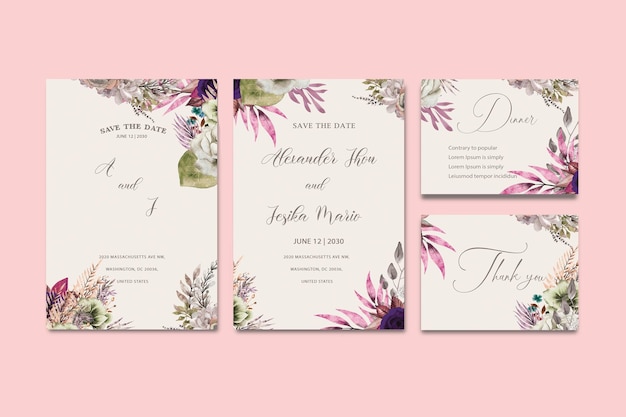 Wedding invitation card psd