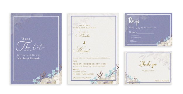 wedding invitation card template  psd