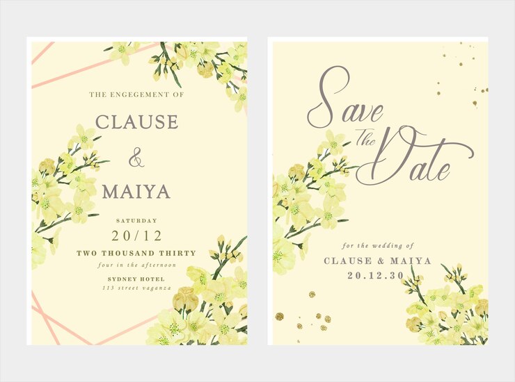 PSD 白いバラの花束の花輪がセットされた結婚式の招待カードのテンプレートは、水彩画psdを残します
