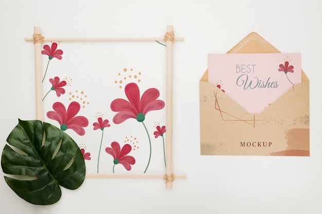 PSD wedding invitation concept mock-up