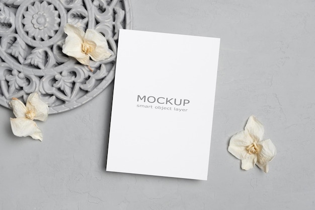 Wedding invitation or greeting card mockup