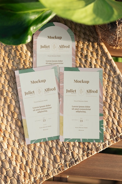 Wedding invitation mockup