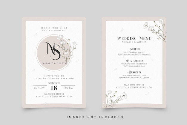 Wedding invitation poster