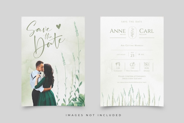 PSD wedding invitation poster