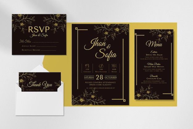 PSD wedding invitation poster