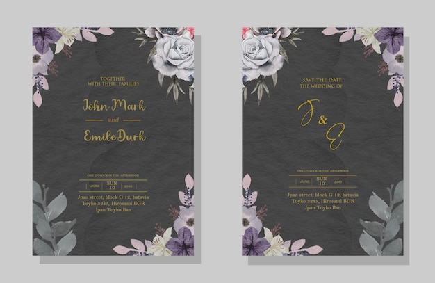 Wedding invitation psd