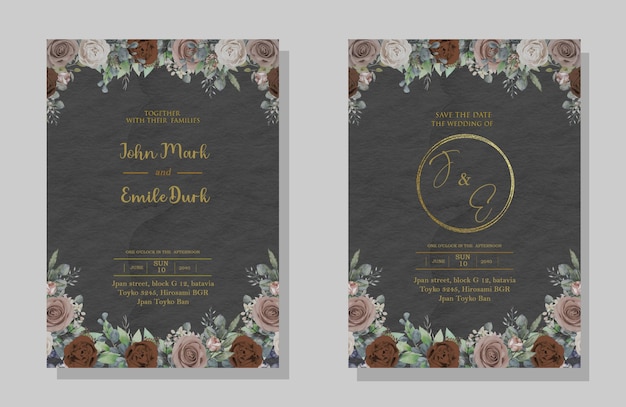 Wedding invitation psd