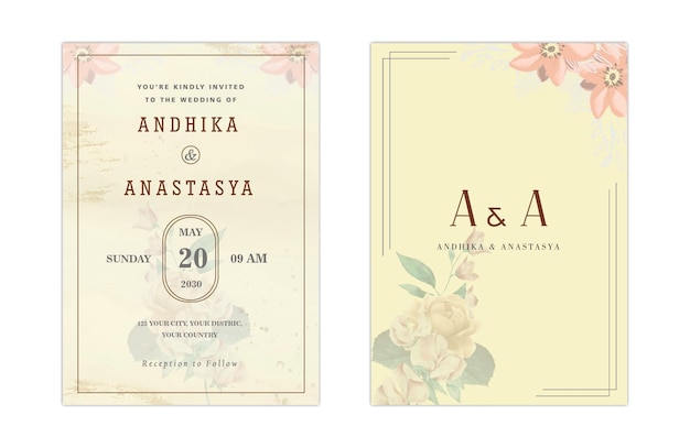 wedding invitation psd