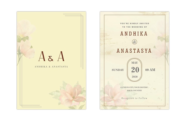 Wedding invitation psd