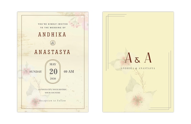 wedding invitation psd