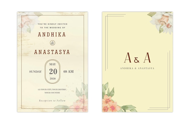 Wedding invitation psd