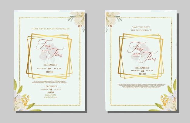 PSD wedding invitation and save the date