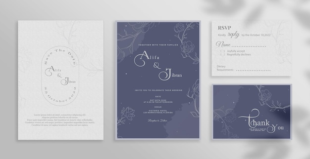 Wedding Invitation Set with