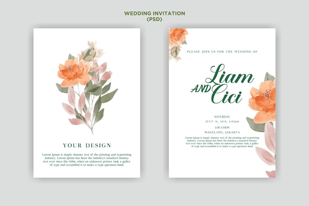 wedding invitation template card design