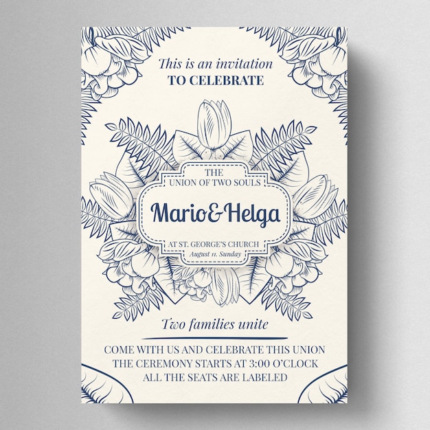 PSD wedding invitation template