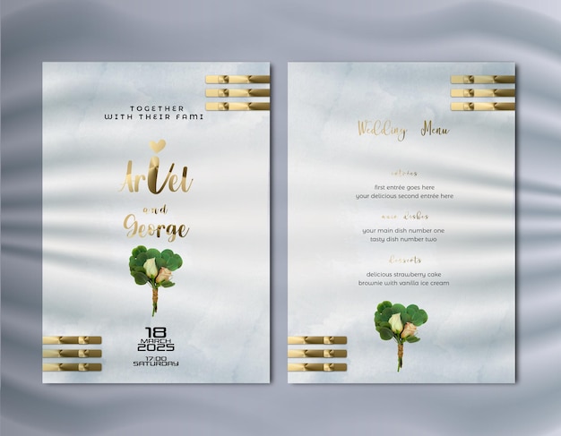 PSD wedding invitation template