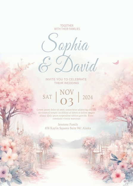 PSD wedding invitation template