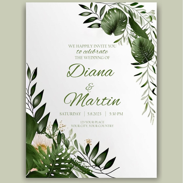 PSD a wedding invitation that says'we happy'on it