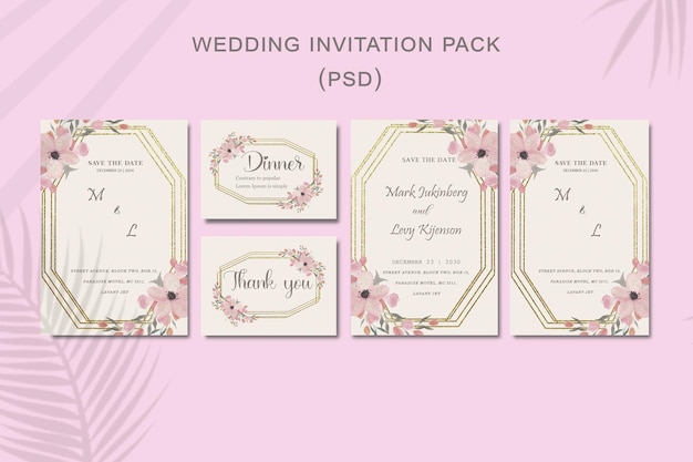 PSD wedding invitation