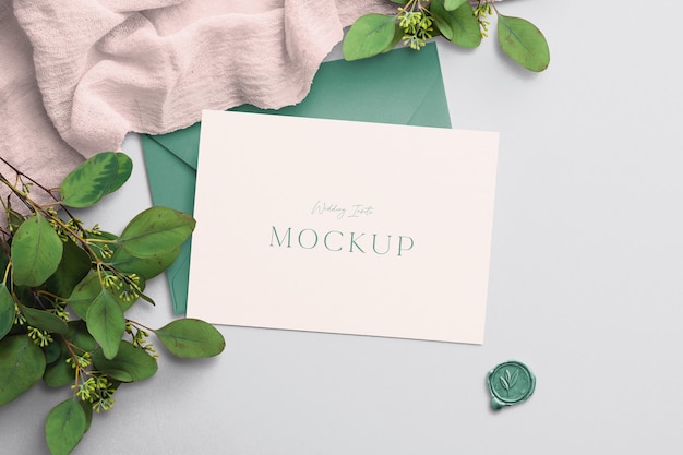 Wedding invite mockup