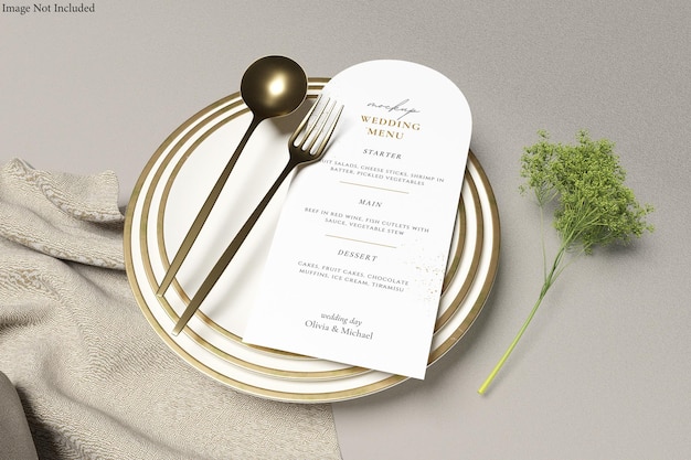 Wedding Menu Mockup
