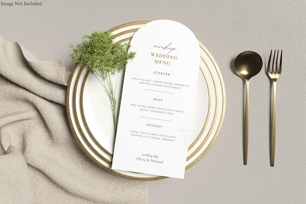 Wedding Menu Mockup