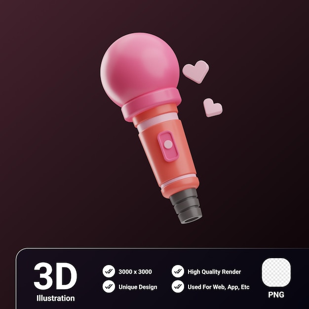 웨딩 오브젝트 러브 송 3D 일러스트