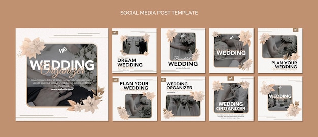 Wedding organizer social media post