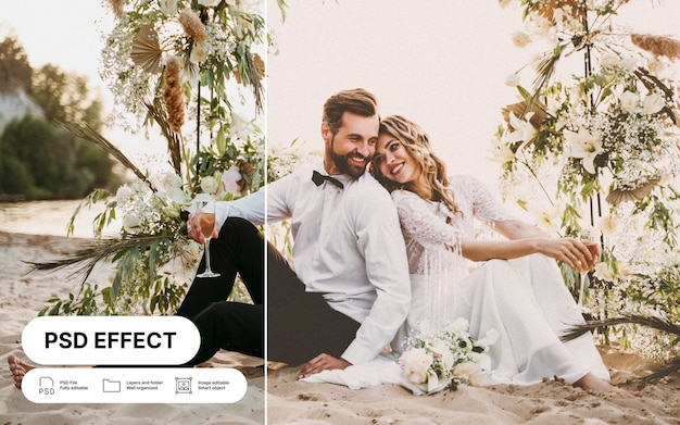 Wedding photo effect