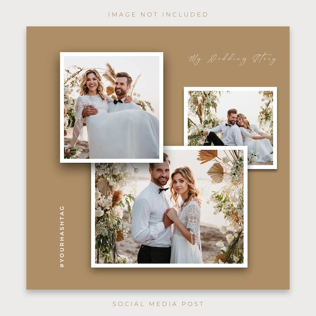 Wedding photo frames psd