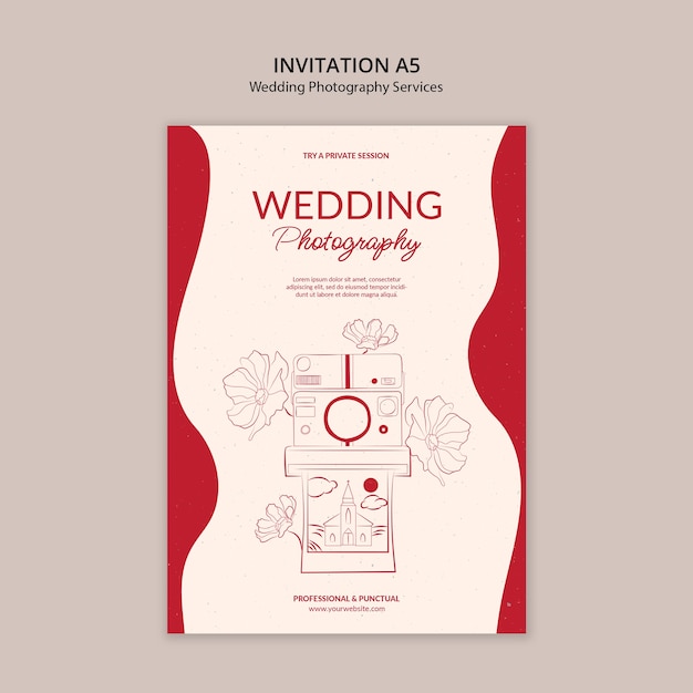 PSD wedding photography services template