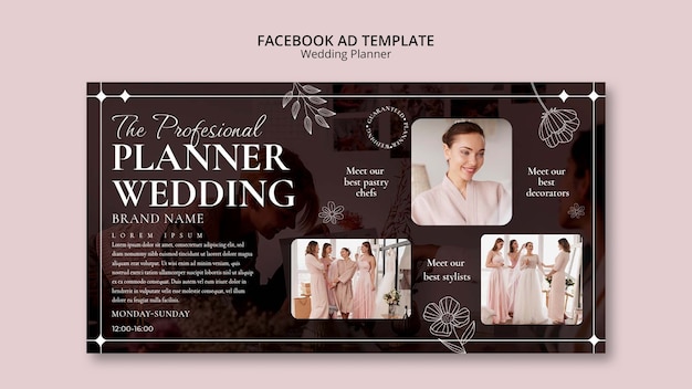 PSD wedding planner facebook template
