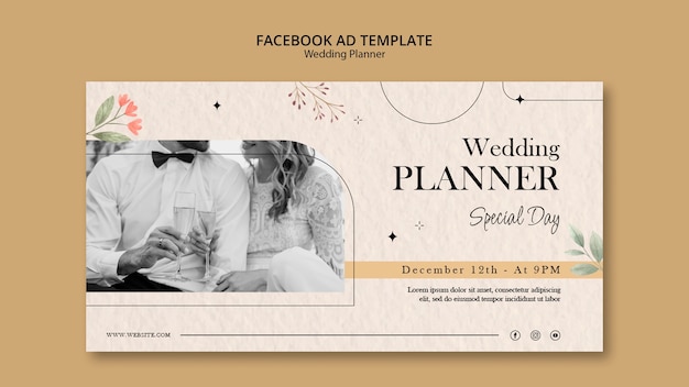 Template di facebook per la pianificazione di matrimoni