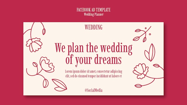 Wedding planner facebook template